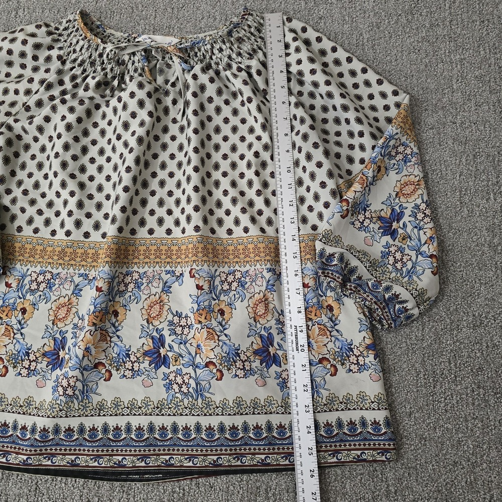 Tantrums Floral Boho Tunic Blouse Multicolor Flowy Relaxed Womens XXL - Picture 4 of 7